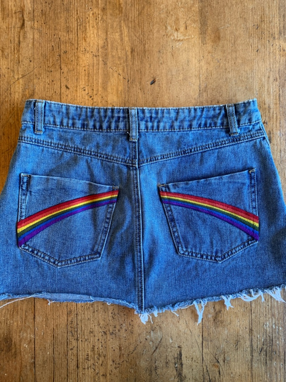 Forever 21 Micro Mini Skirt Rainbow Detail